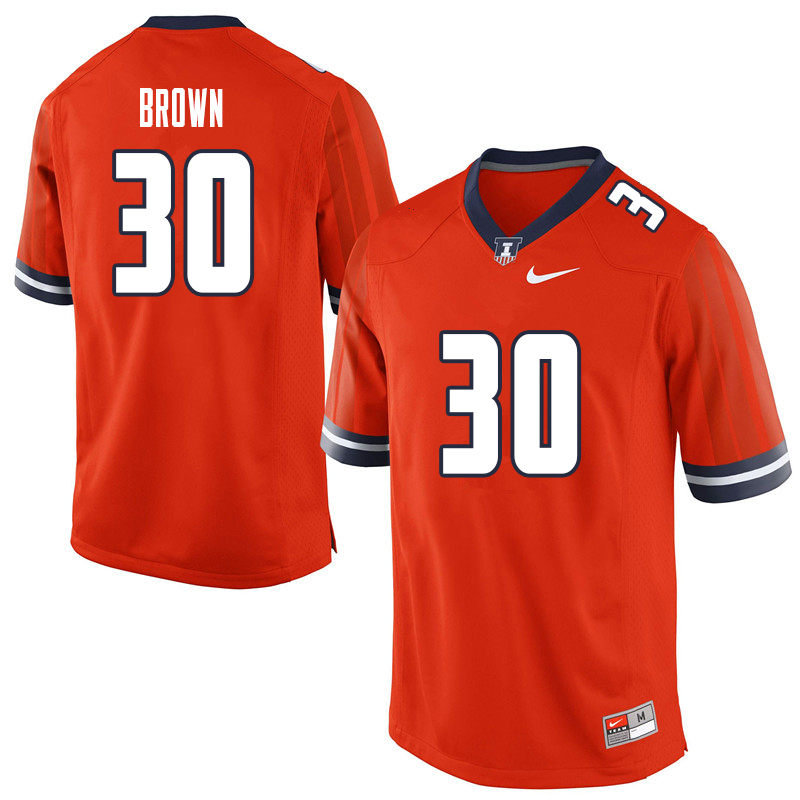 Men #30 Sydney Brown Illinois Fighting Illini College Football Jerseys Sale-Orange